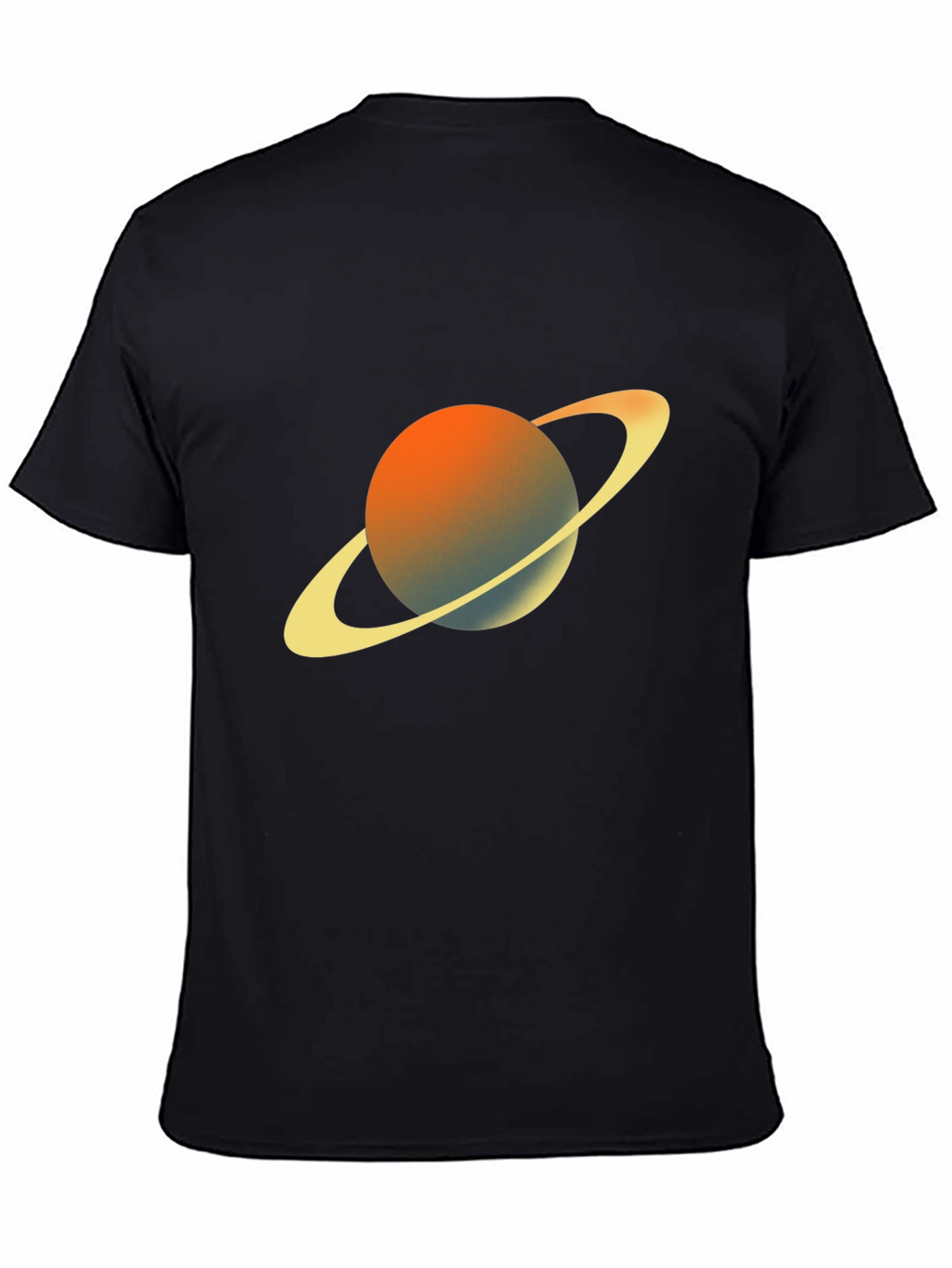 Saturn Graphic Tee - Black Crew Neck T-Shirt