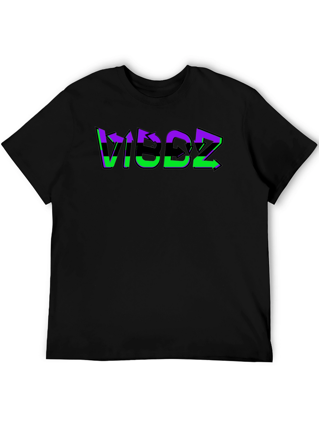 VIBDZ Graphic Print Black T-Shirt