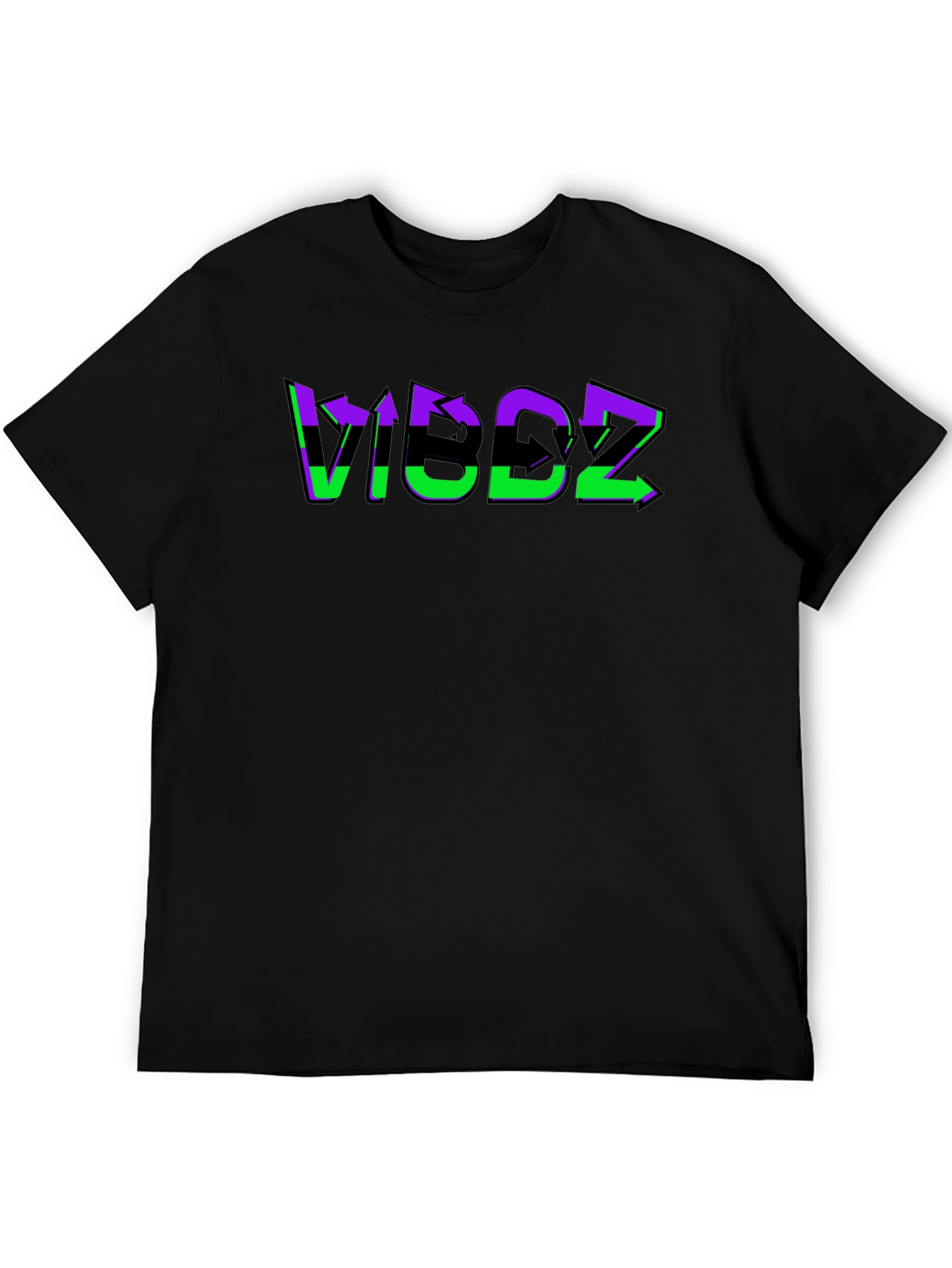 VIBDZ Graphic Print Black T-Shirt
