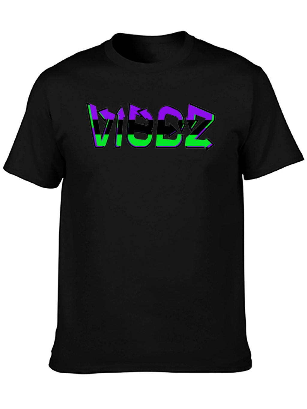 VIBDZ Graphic Print Black T-Shirt