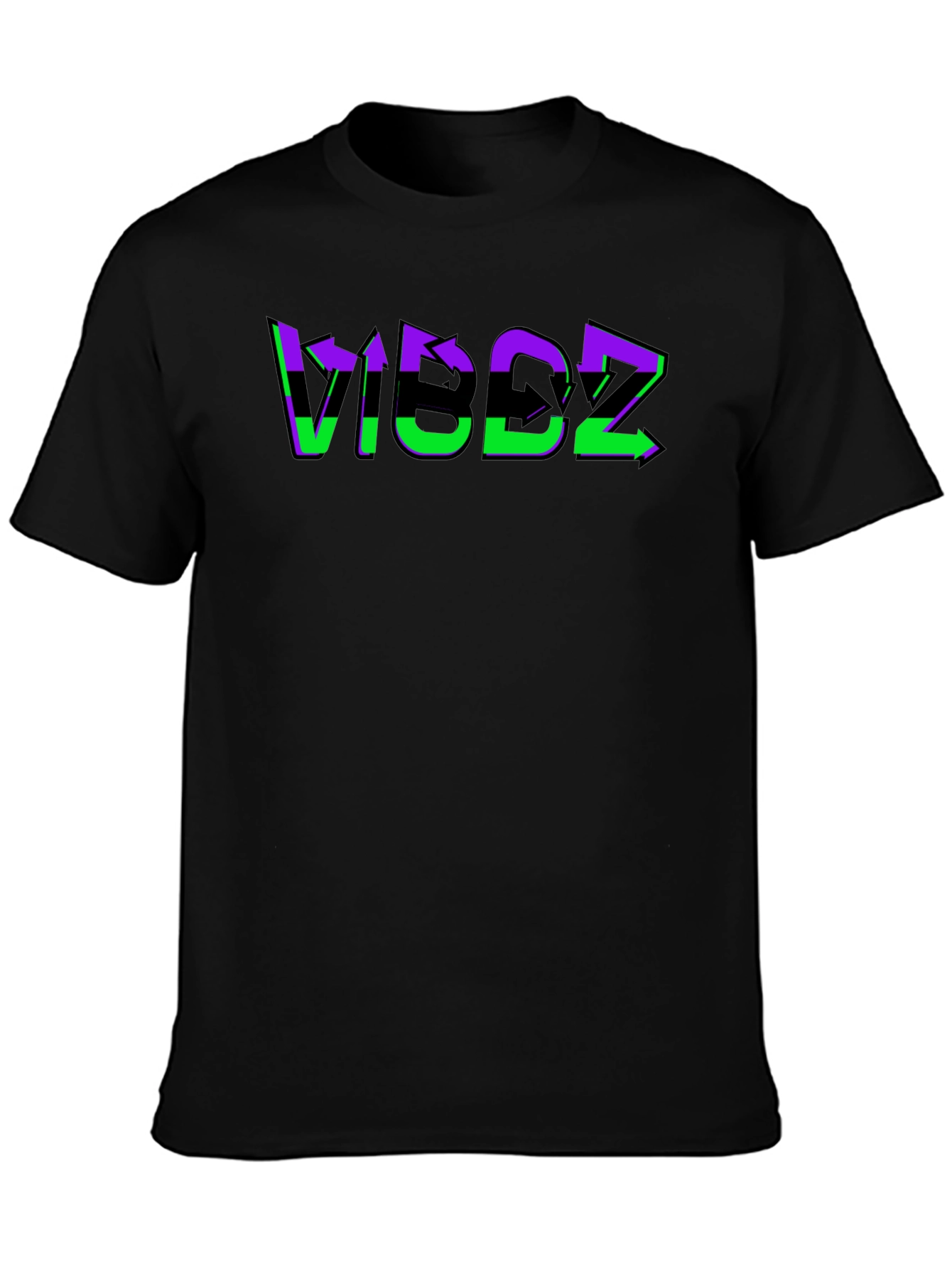 VIBDZ Graphic Print Black T-Shirt
