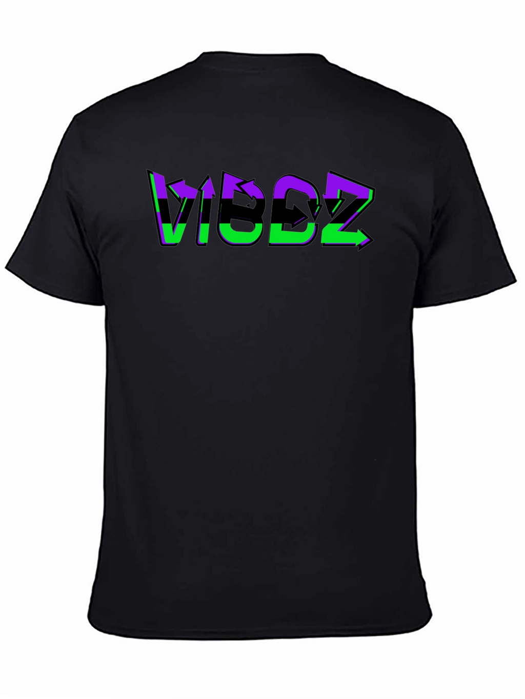 VIBDZ Graphic Print Black T-Shirt