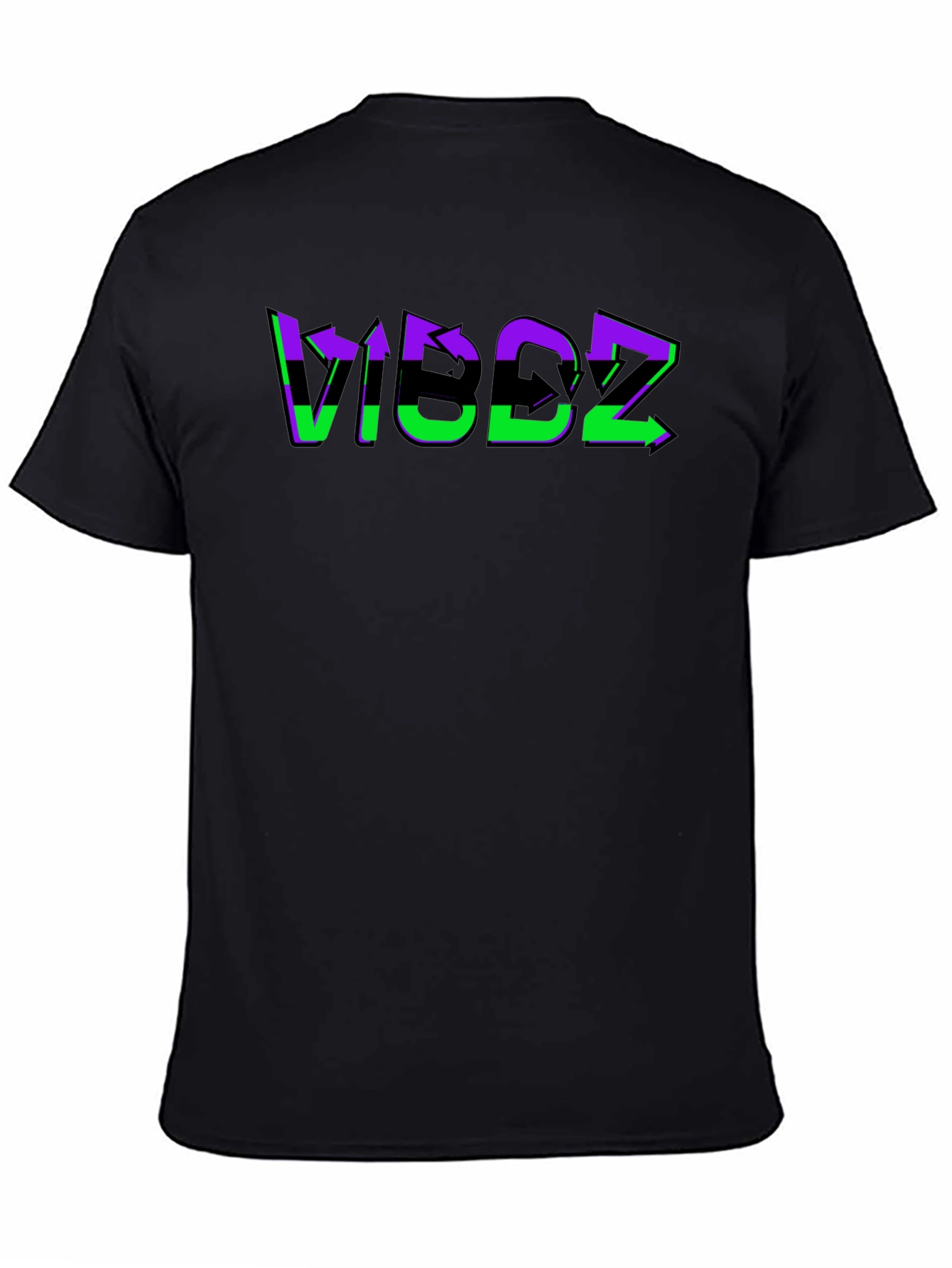VIBDZ Graphic Print Black T-Shirt
