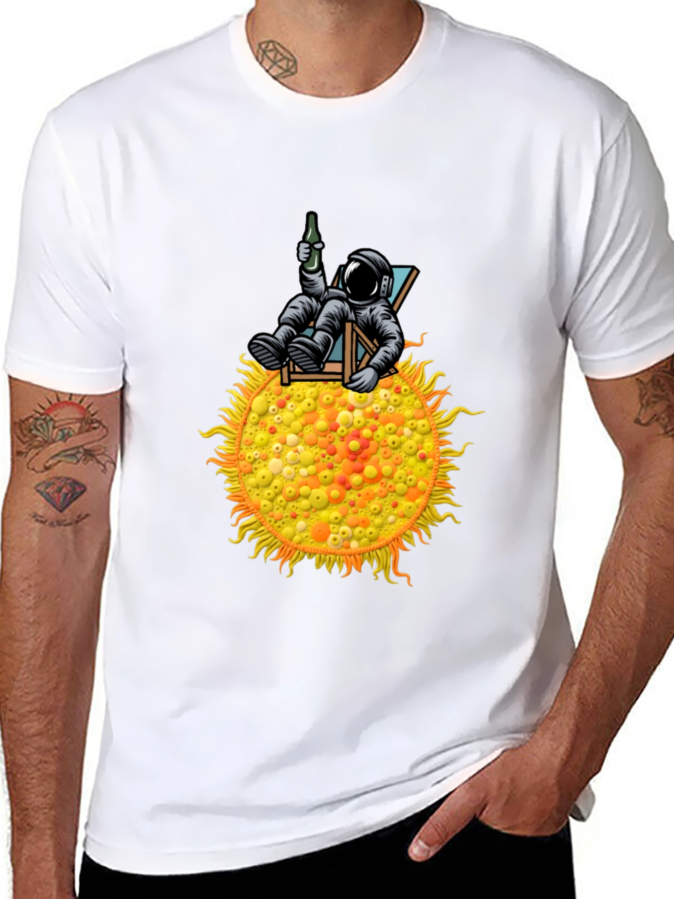 Astronaut Sun Lounger T-Shirt - Relax in Style