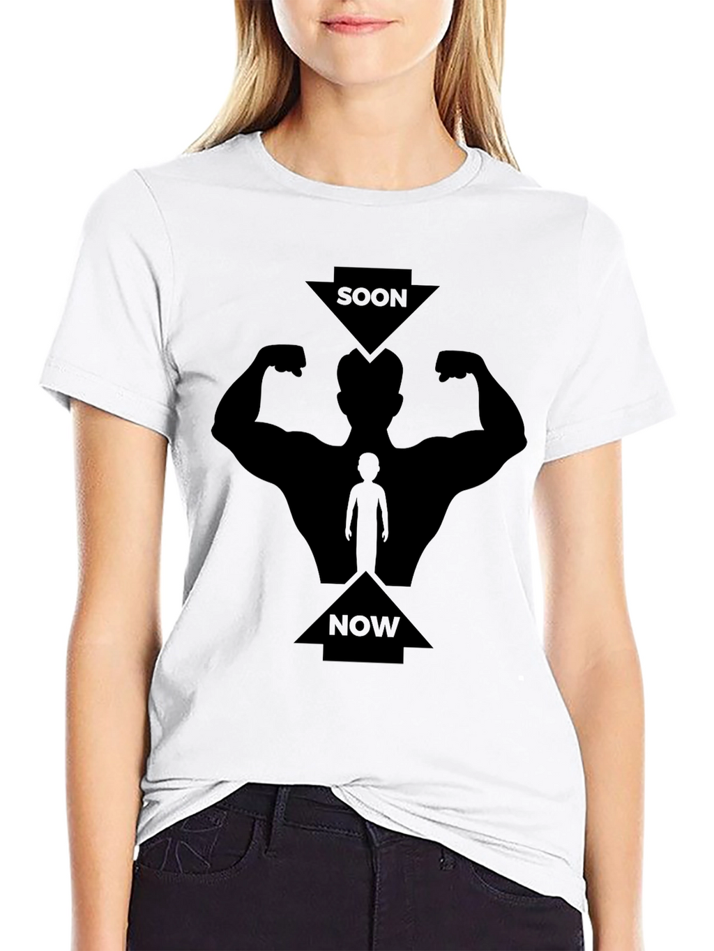 Soon Now Muscles Graphic Tee - Black