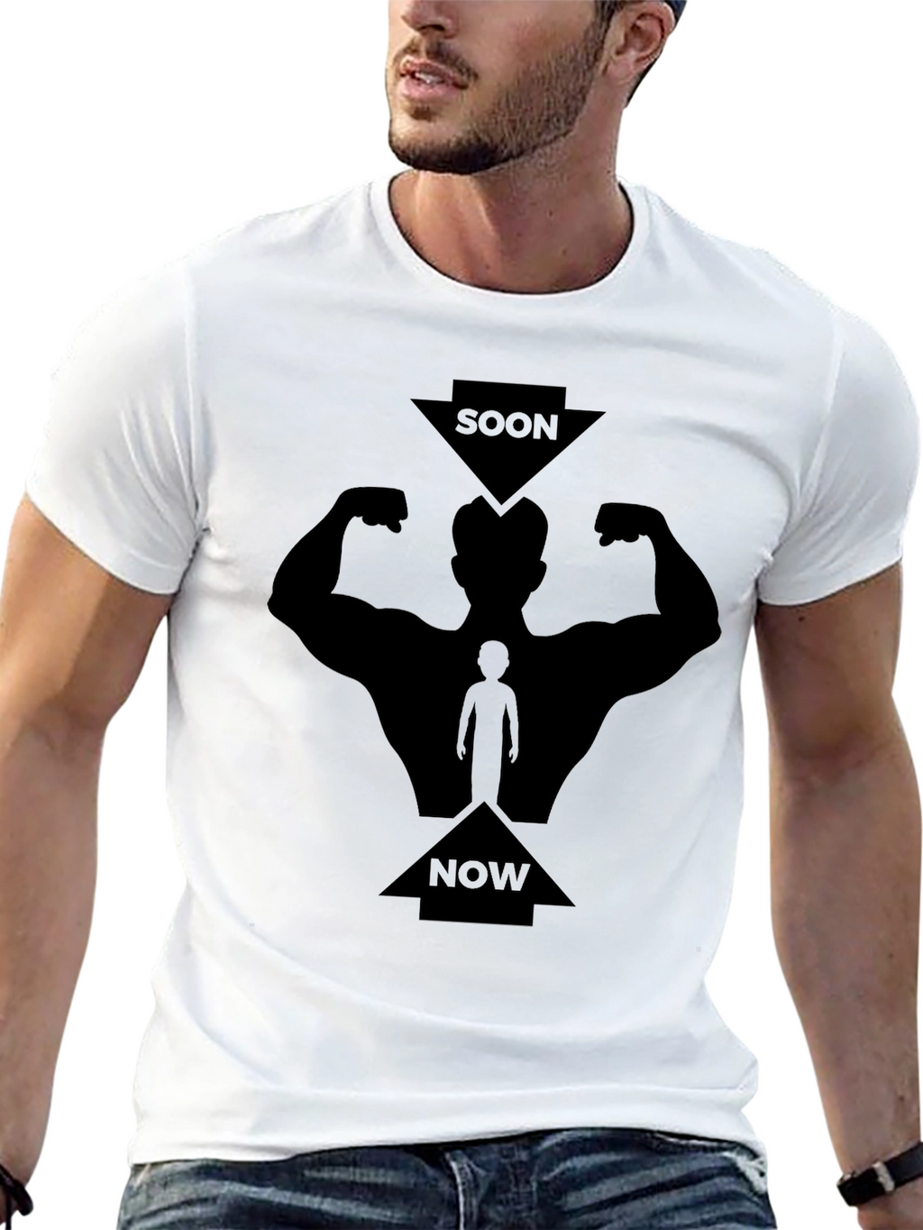 Soon Now Muscles Graphic Tee - Black