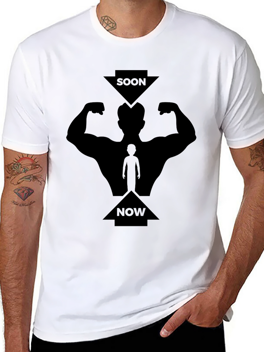 Soon Now Muscles Graphic Tee - Black