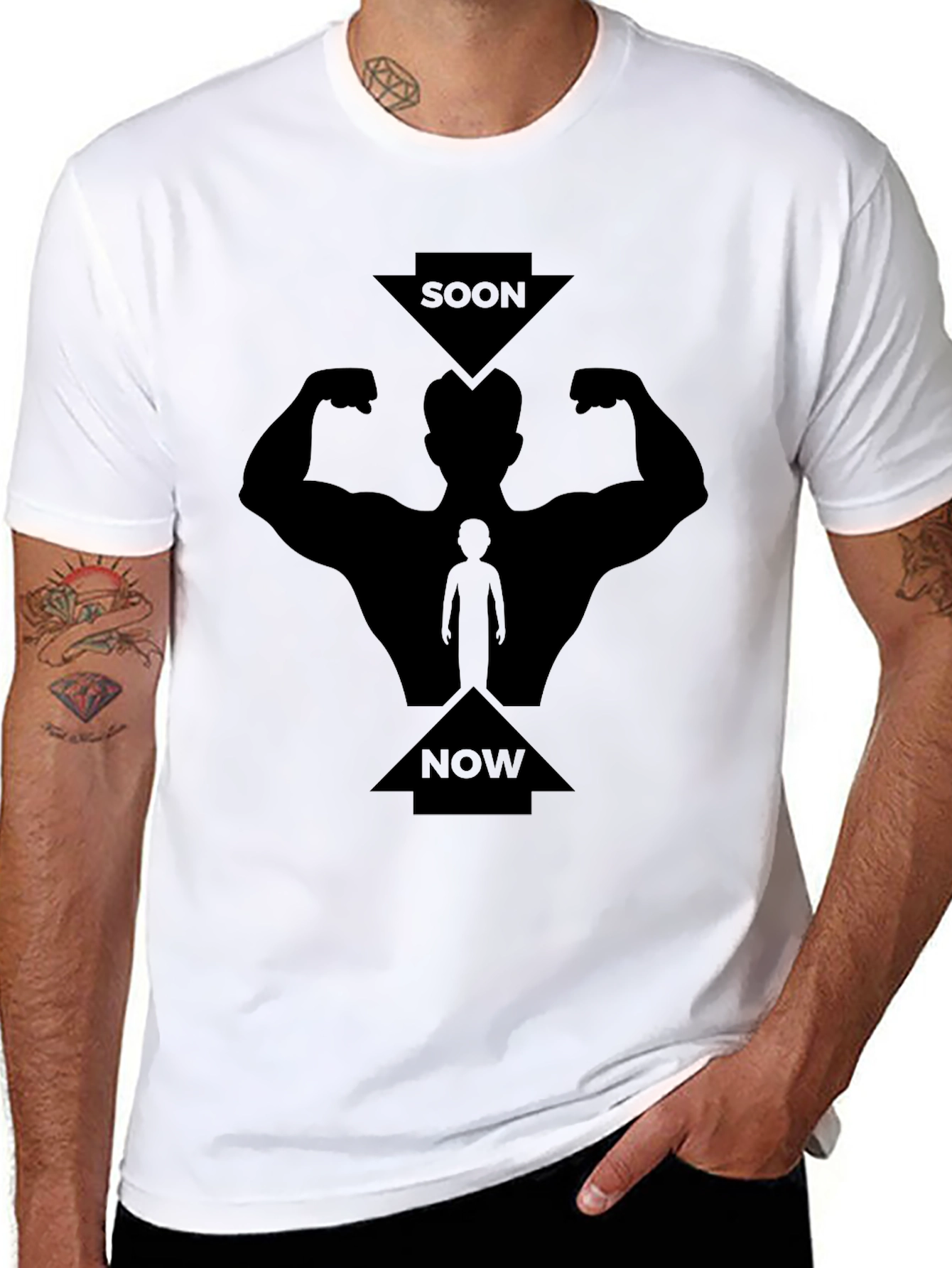 Soon Now Muscles Graphic Tee - Black