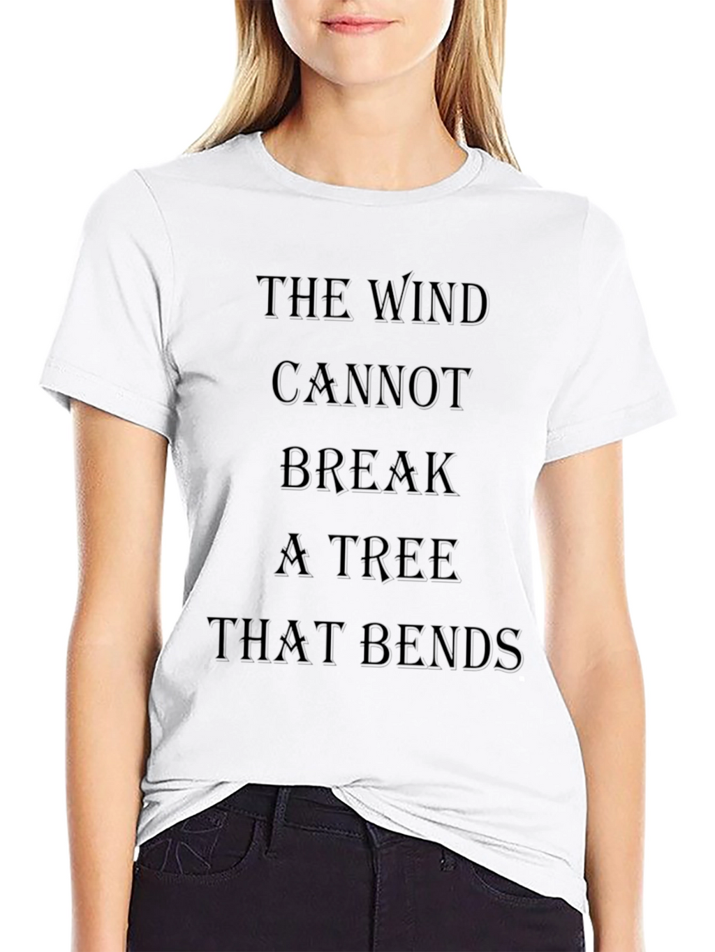 Resilient Tree Graphic Tee - Black Cotton Blend T-Shirt