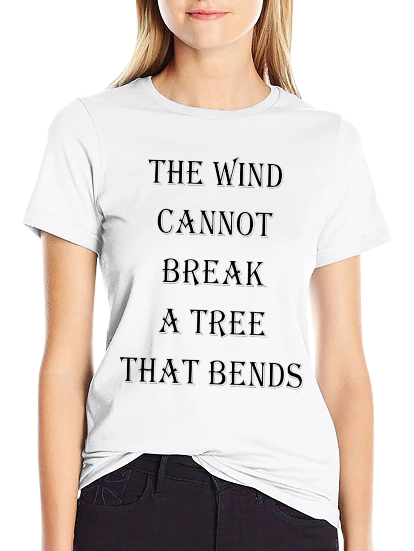 Resilient Tree Graphic Tee - Black Cotton Blend T-Shirt