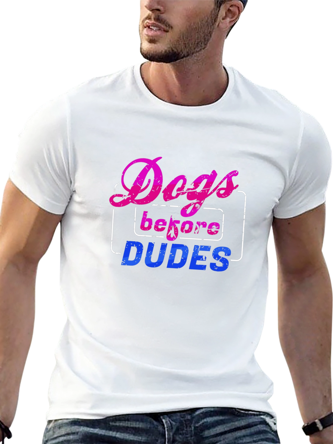 Dogs Before Dudes Graphic Tee - Black
