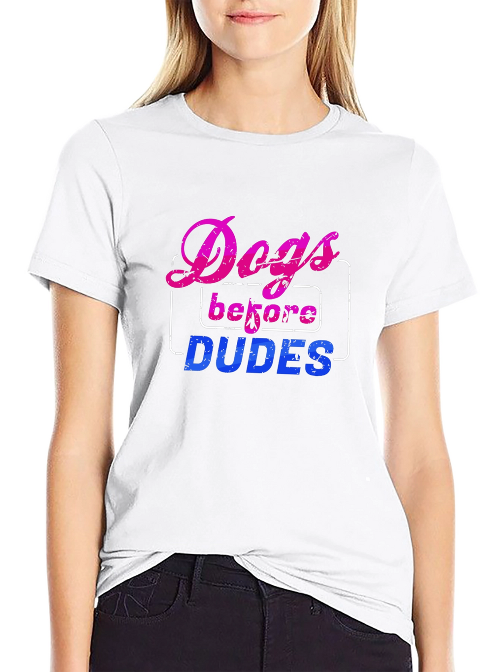 Dogs Before Dudes Graphic Tee - Black