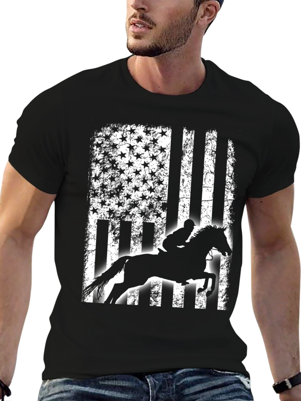 American Flag Equestrian T-Shirt