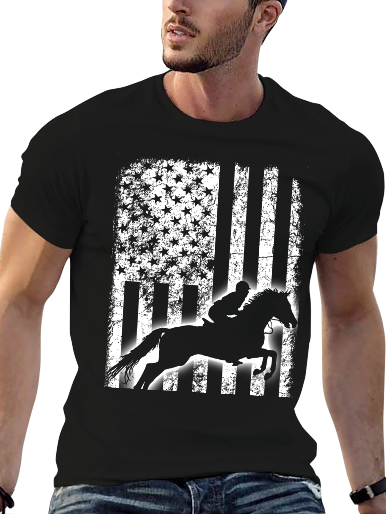 American Flag Equestrian T-Shirt