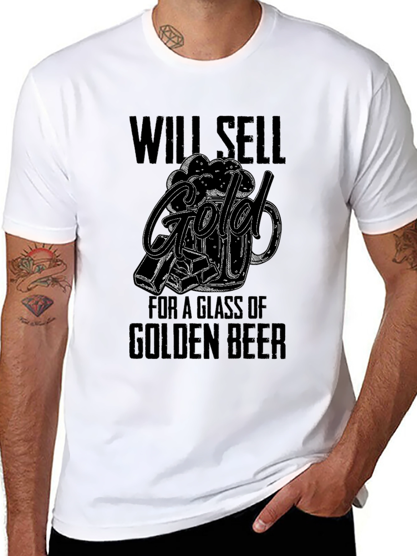 Will Sell Gold For a Glass of Golden Beer T-Shirt