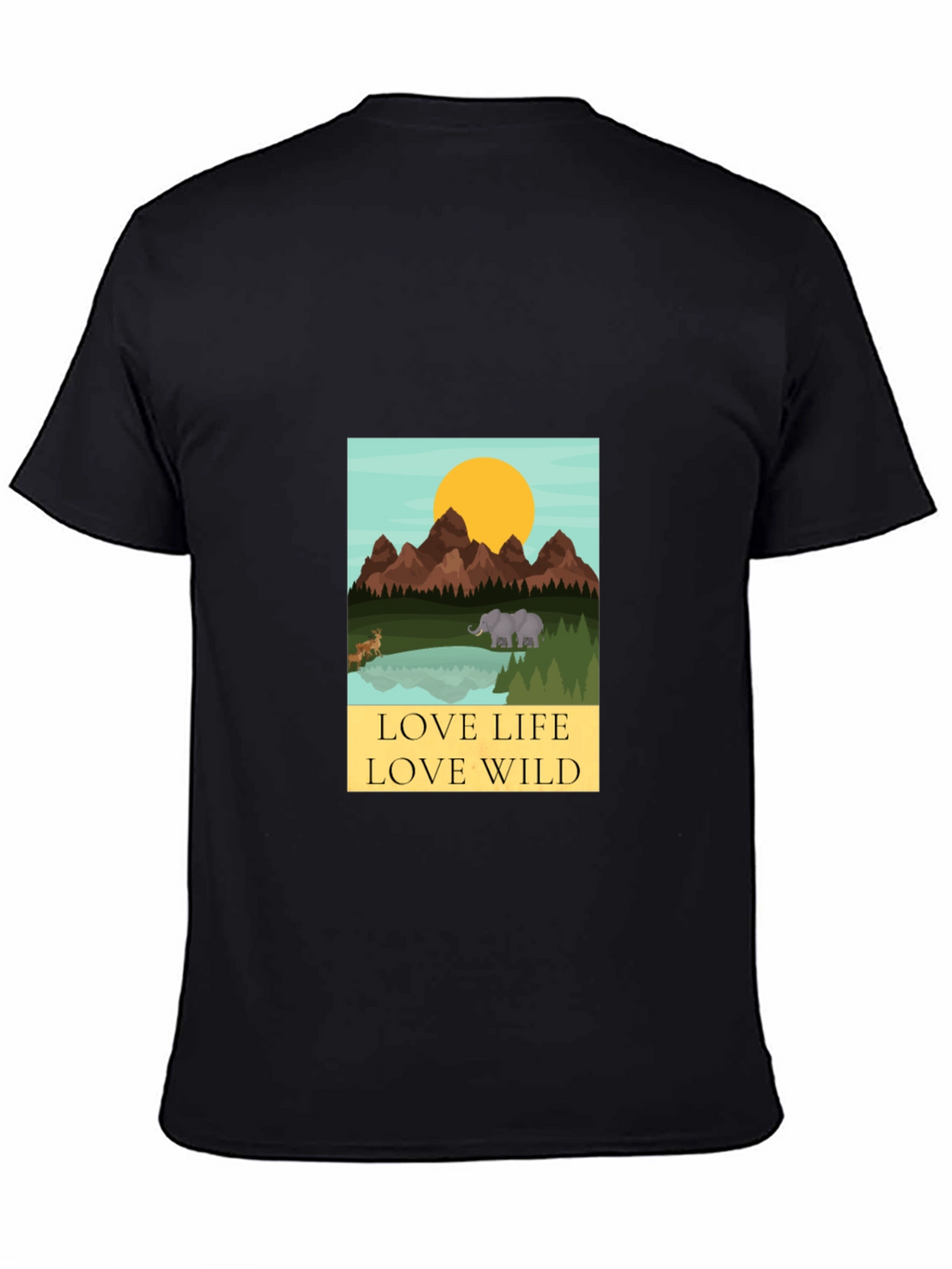 Love Life Love Wild Graphic Tee - Black