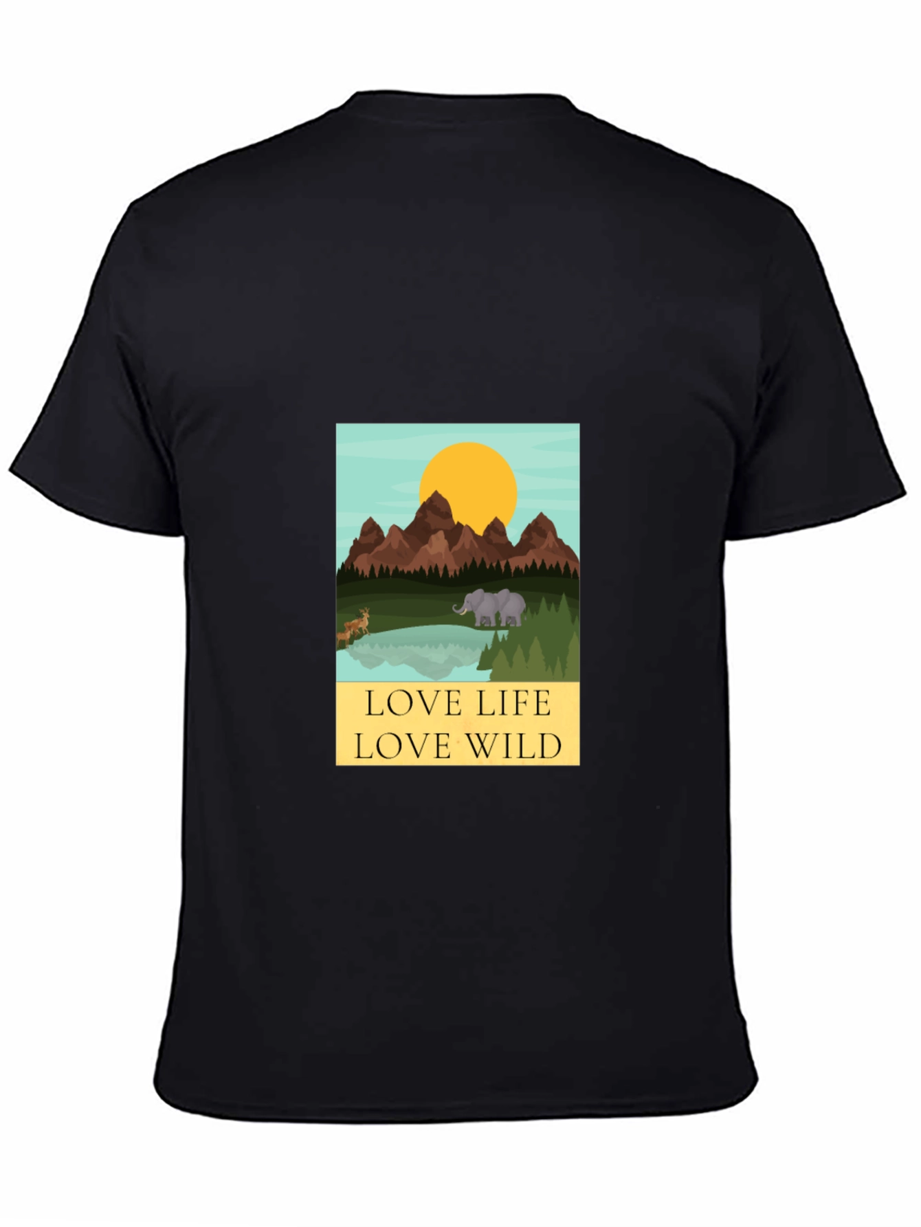 Love Life Love Wild Graphic Tee - Black