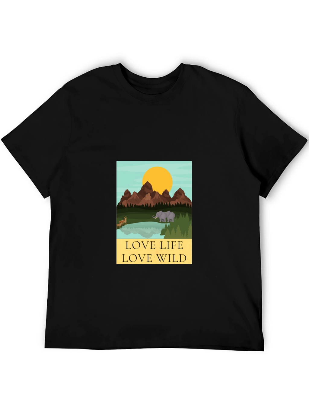 Love Life Love Wild Graphic Tee - Black