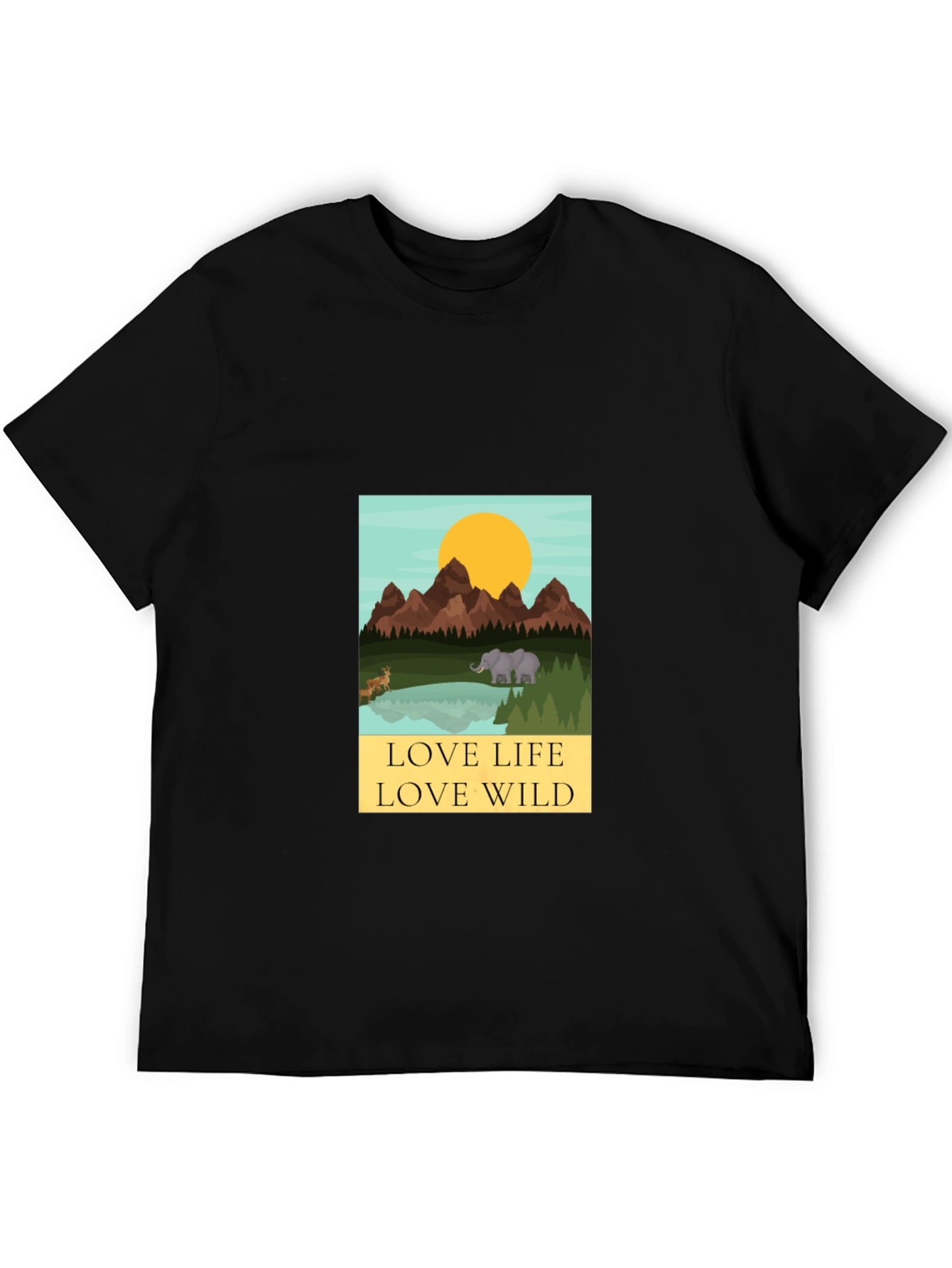 Love Life Love Wild Graphic Tee - Black