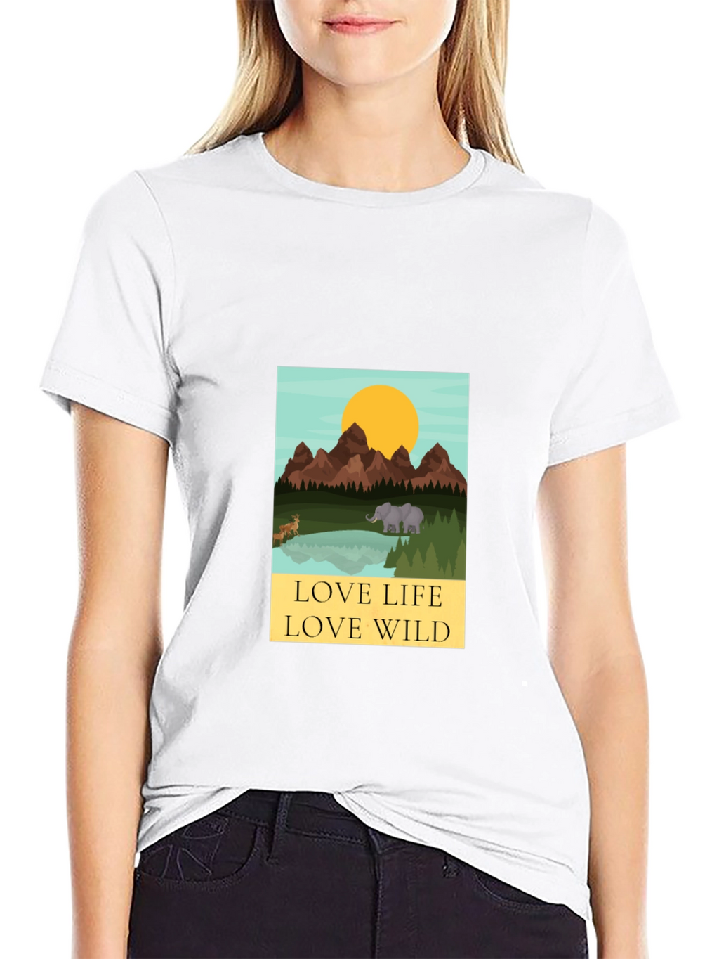 Love Life Love Wild Graphic Tee - Black