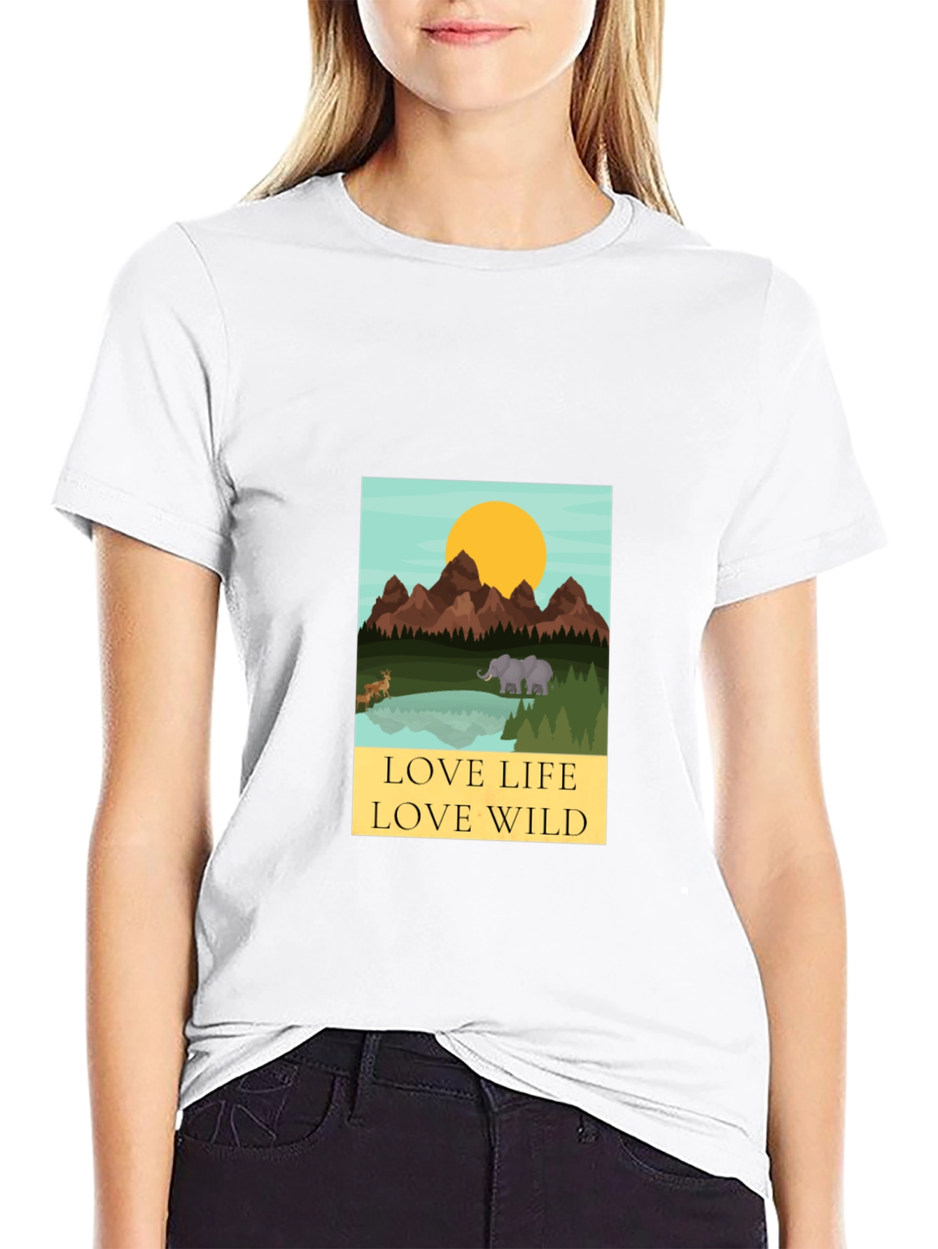 Love Life Love Wild Graphic Tee - Black