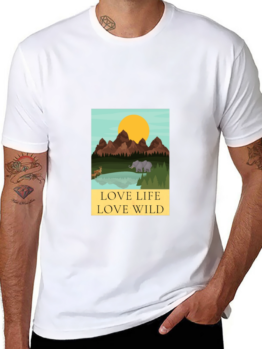 Love Life Love Wild Graphic Tee - Black