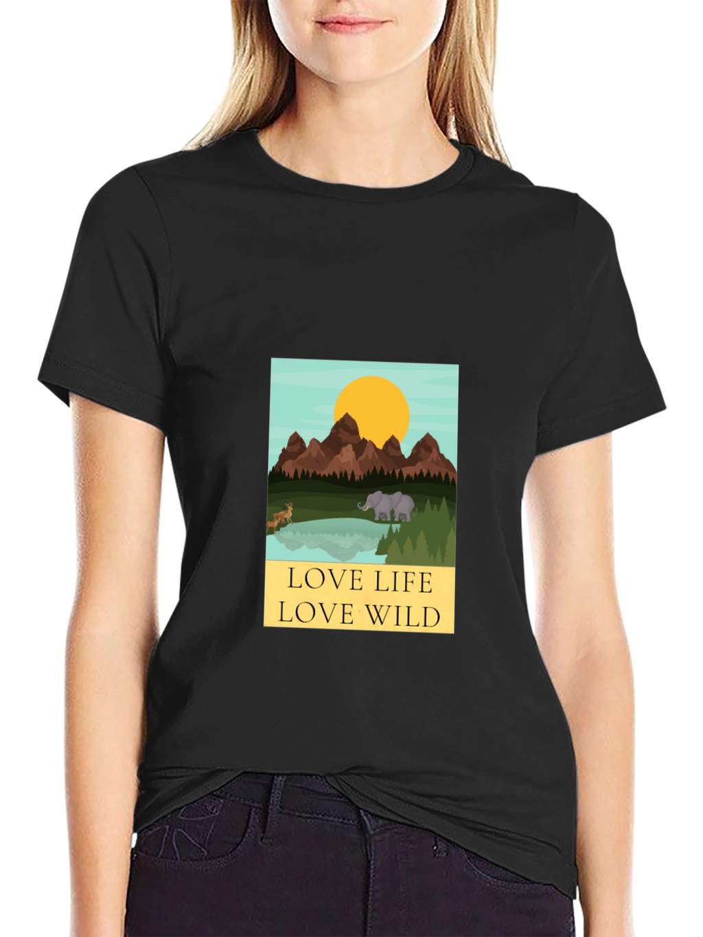 Love Life Love Wild Graphic Tee - Black