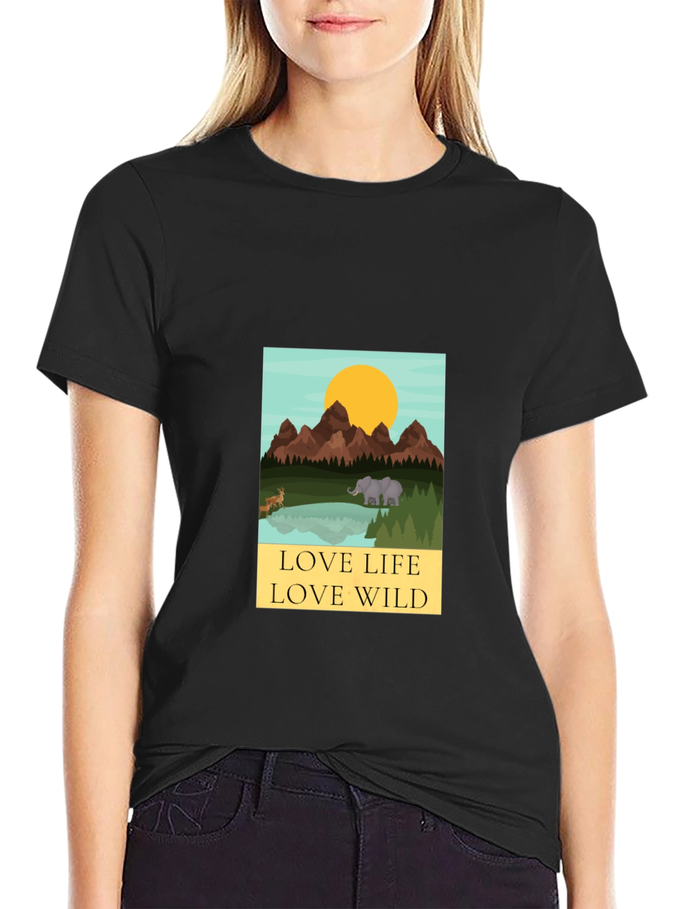 Love Life Love Wild Graphic Tee - Black