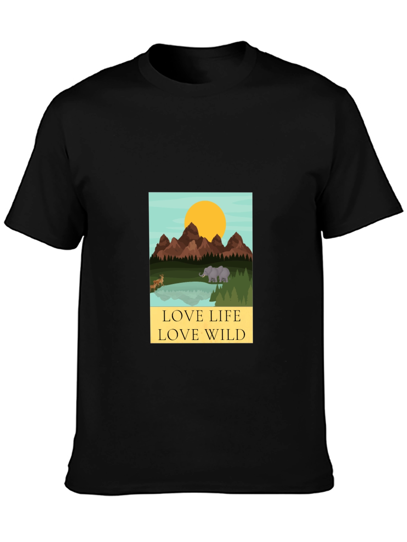 Love Life Love Wild Graphic Tee - Black