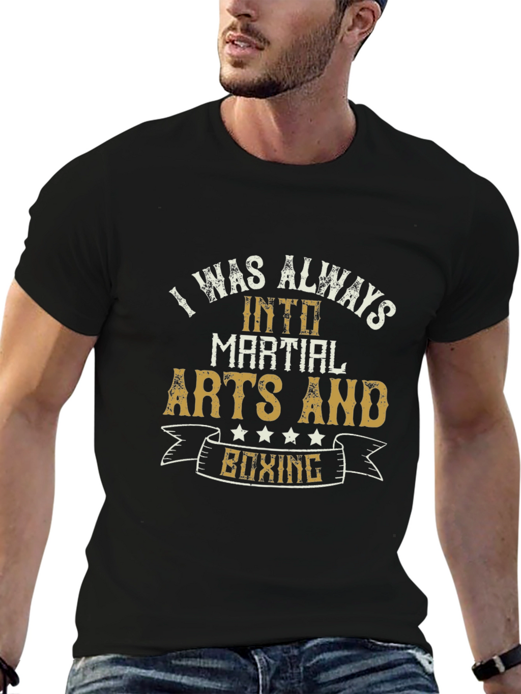 Martial Arts & Boxing T-Shirt - Black Mens