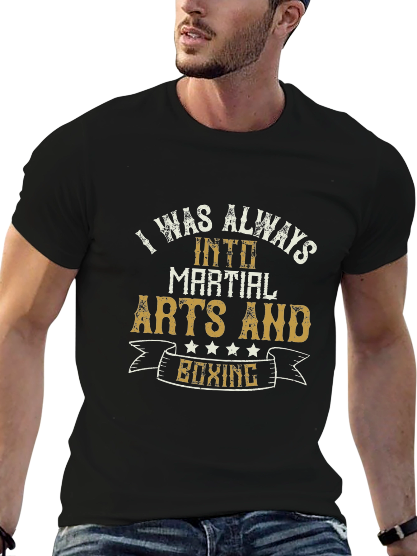 Martial Arts & Boxing T-Shirt - Black Mens