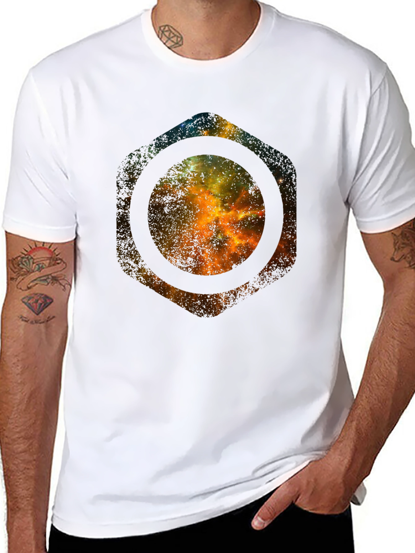 Galaxy Hex T-Shirt - Bold Space Design