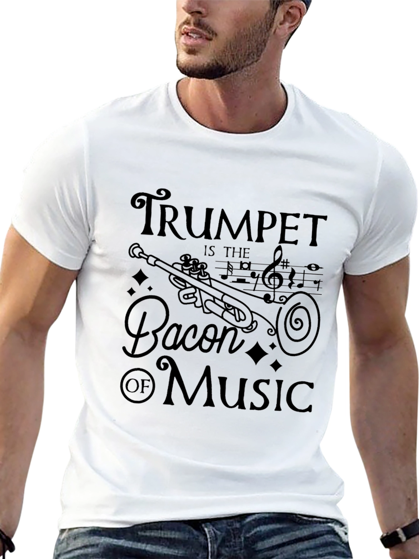 Trumpet is the Bacon of Music Graphic T-Shirt