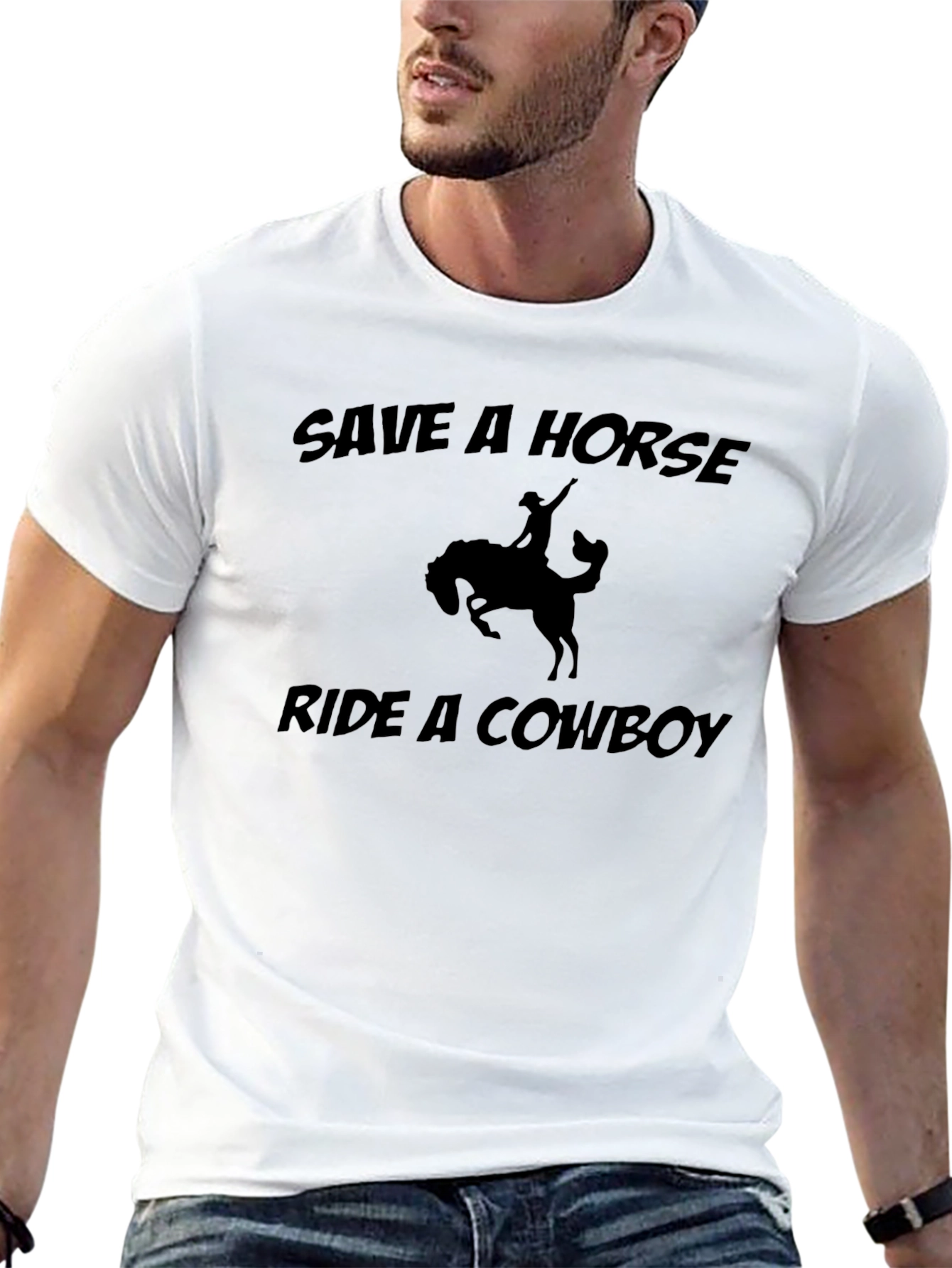 Save a Horse Ride a Cowboy Graphic T-Shirt