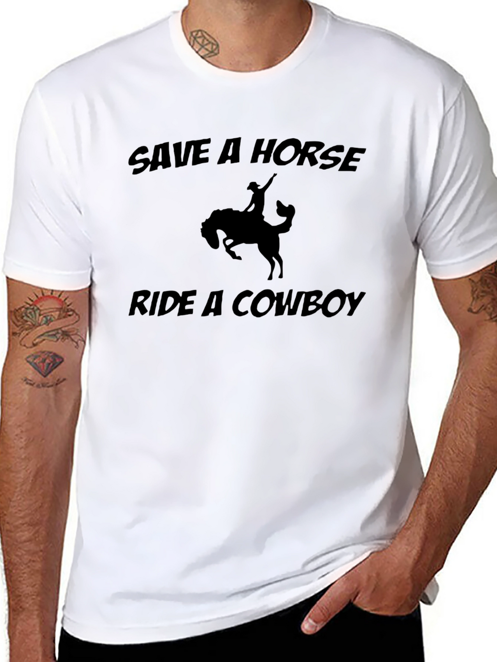 Save a Horse Ride a Cowboy Graphic T-Shirt