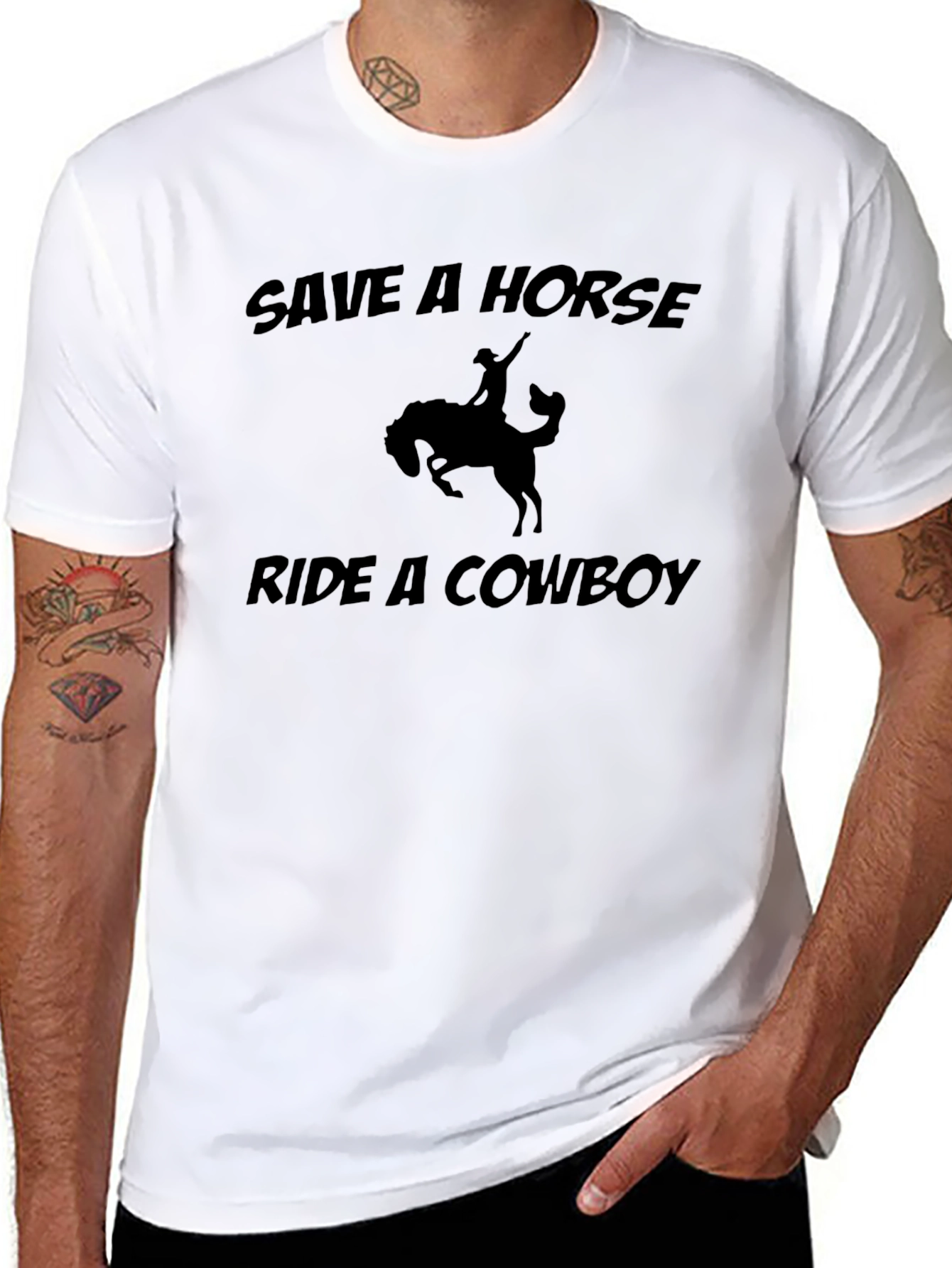 Save a Horse Ride a Cowboy Graphic T-Shirt