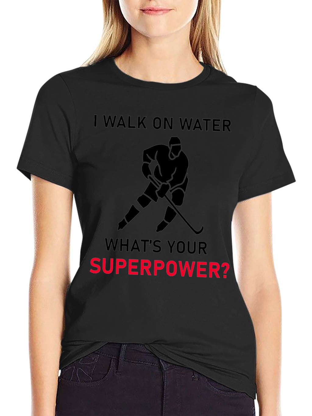 I Walk On Water Hockey Superpower T-Shirt