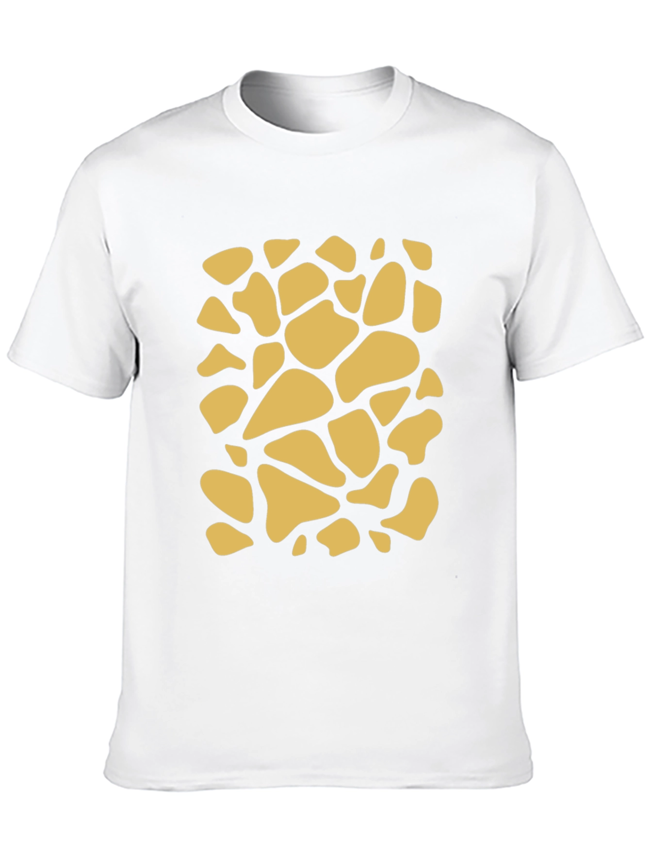 Unique Giraffe Print Black T-Shirt