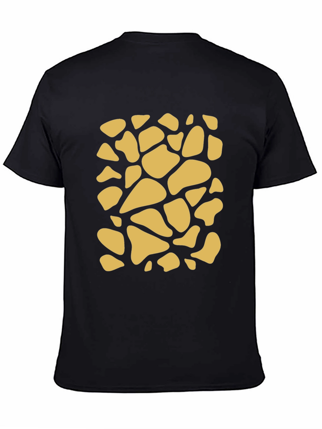 Unique Giraffe Print Black T-Shirt