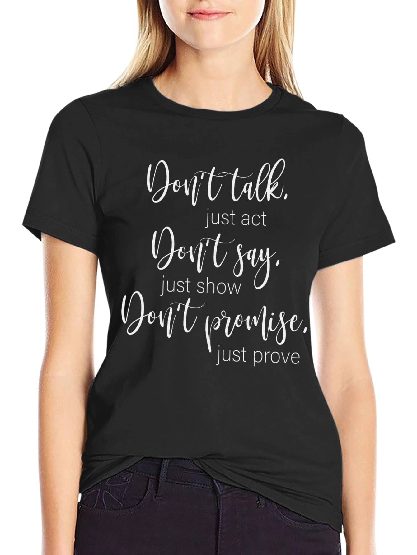 Inspirational Black Graphic T-Shirt