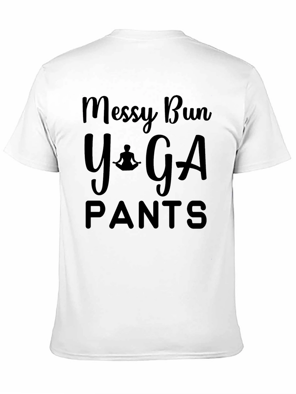 Messy Bun Yoga Pants T-Shirt - Relaxed Comfort