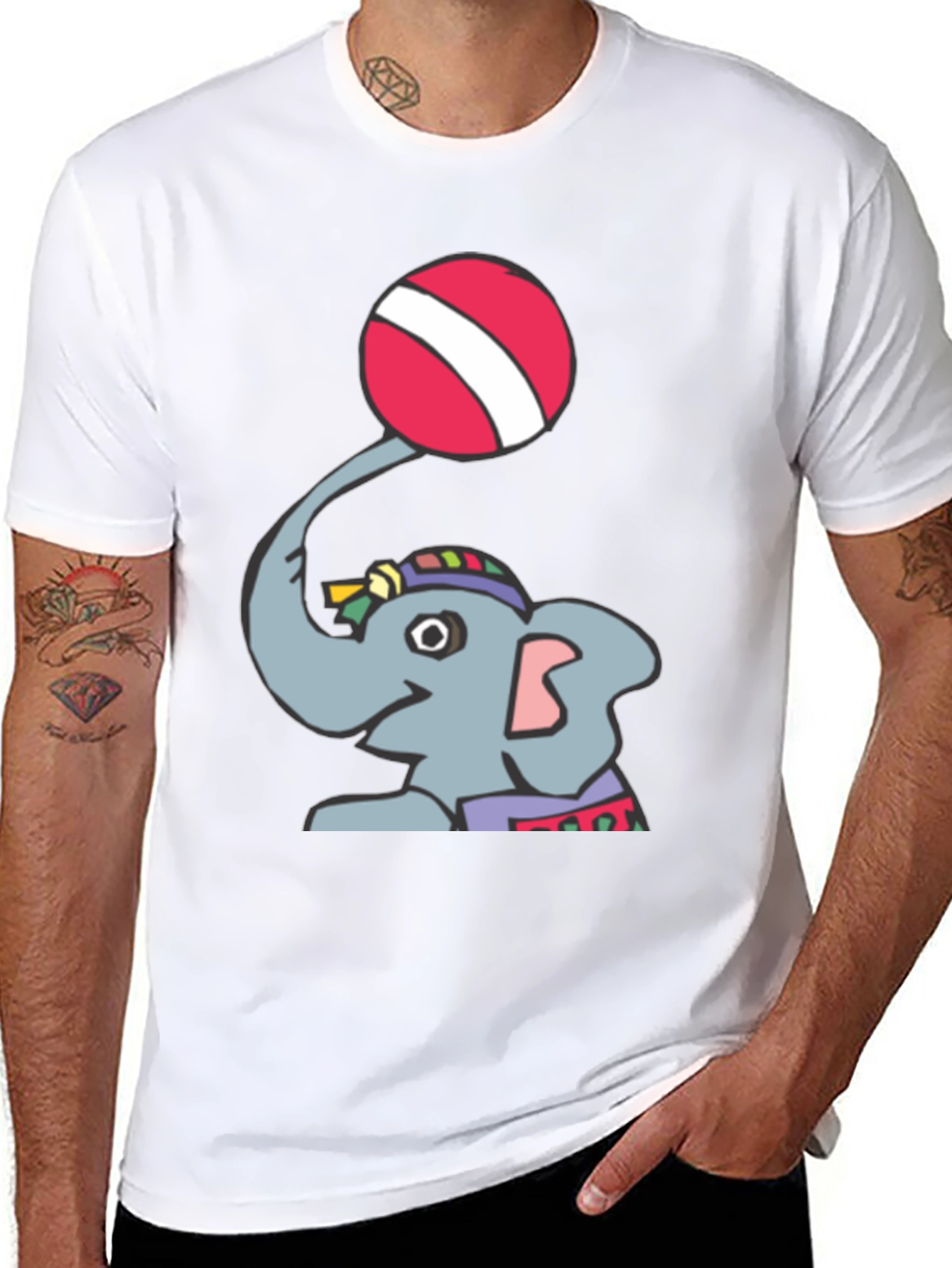 Elephant Ball T-Shirt - Fun Graphic Tee