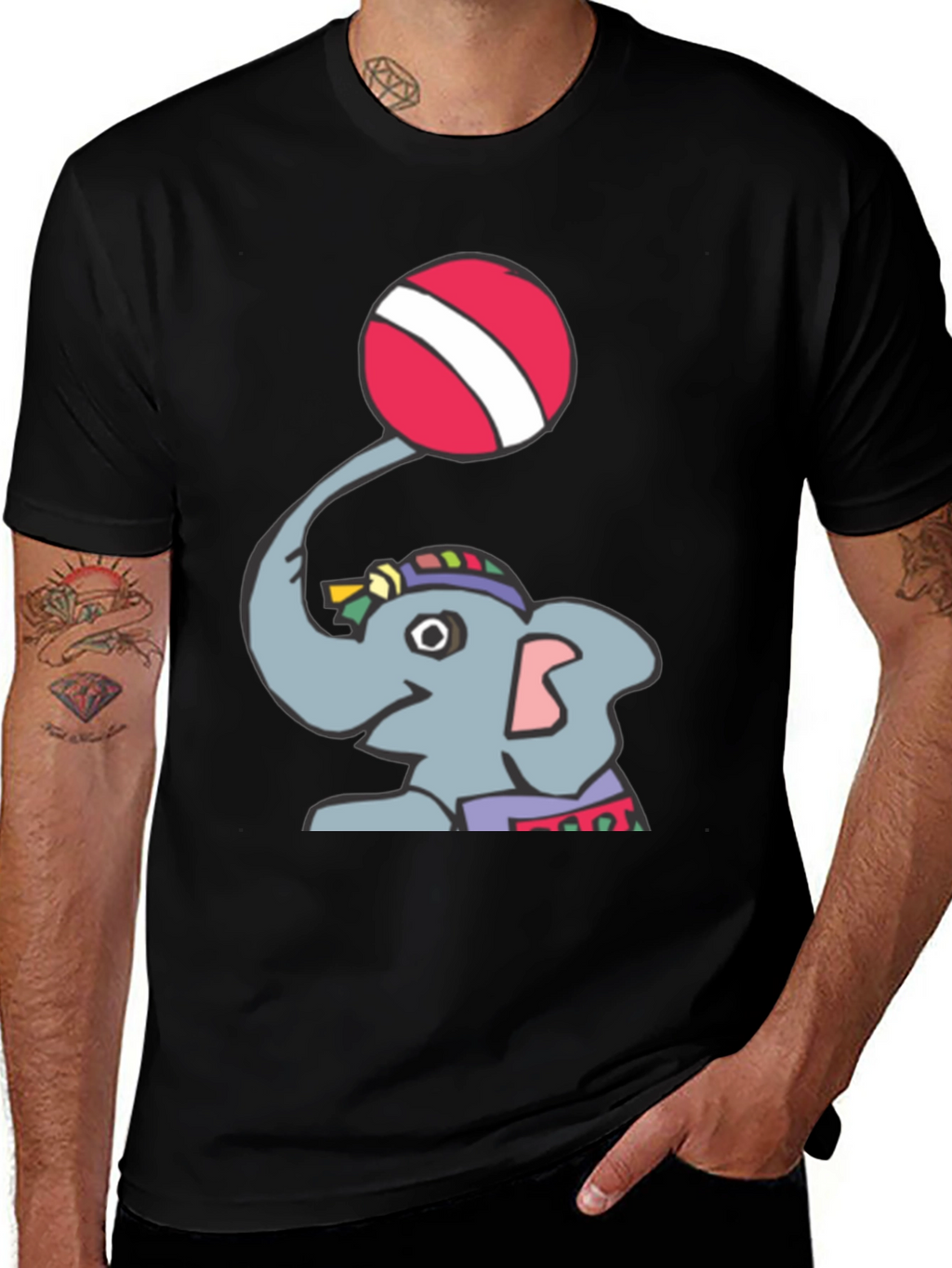Elephant Ball T-Shirt - Fun Graphic Tee