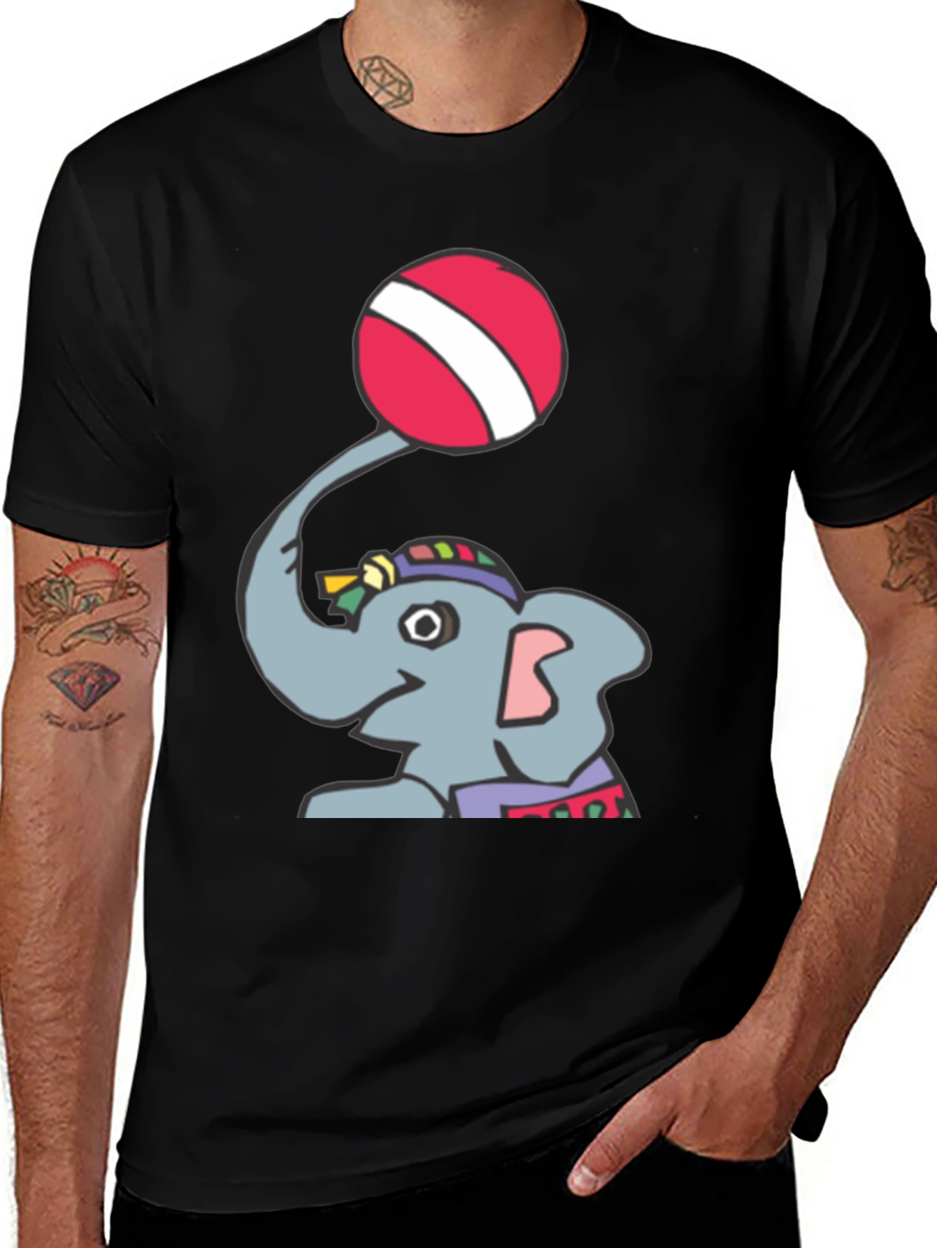 Elephant Ball T-Shirt - Fun Graphic Tee