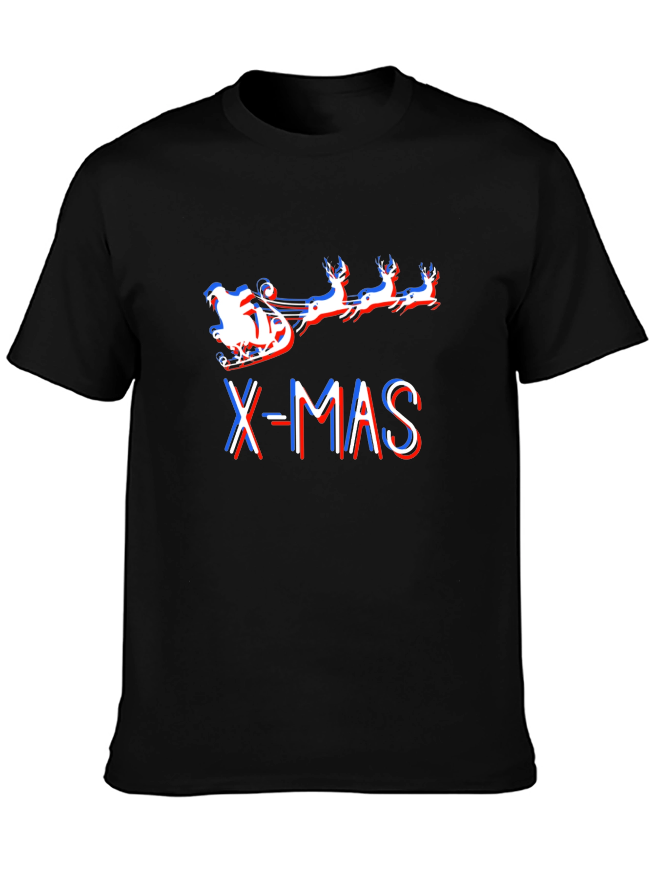 X-Mas Santa Sleigh Graphic T-Shirt