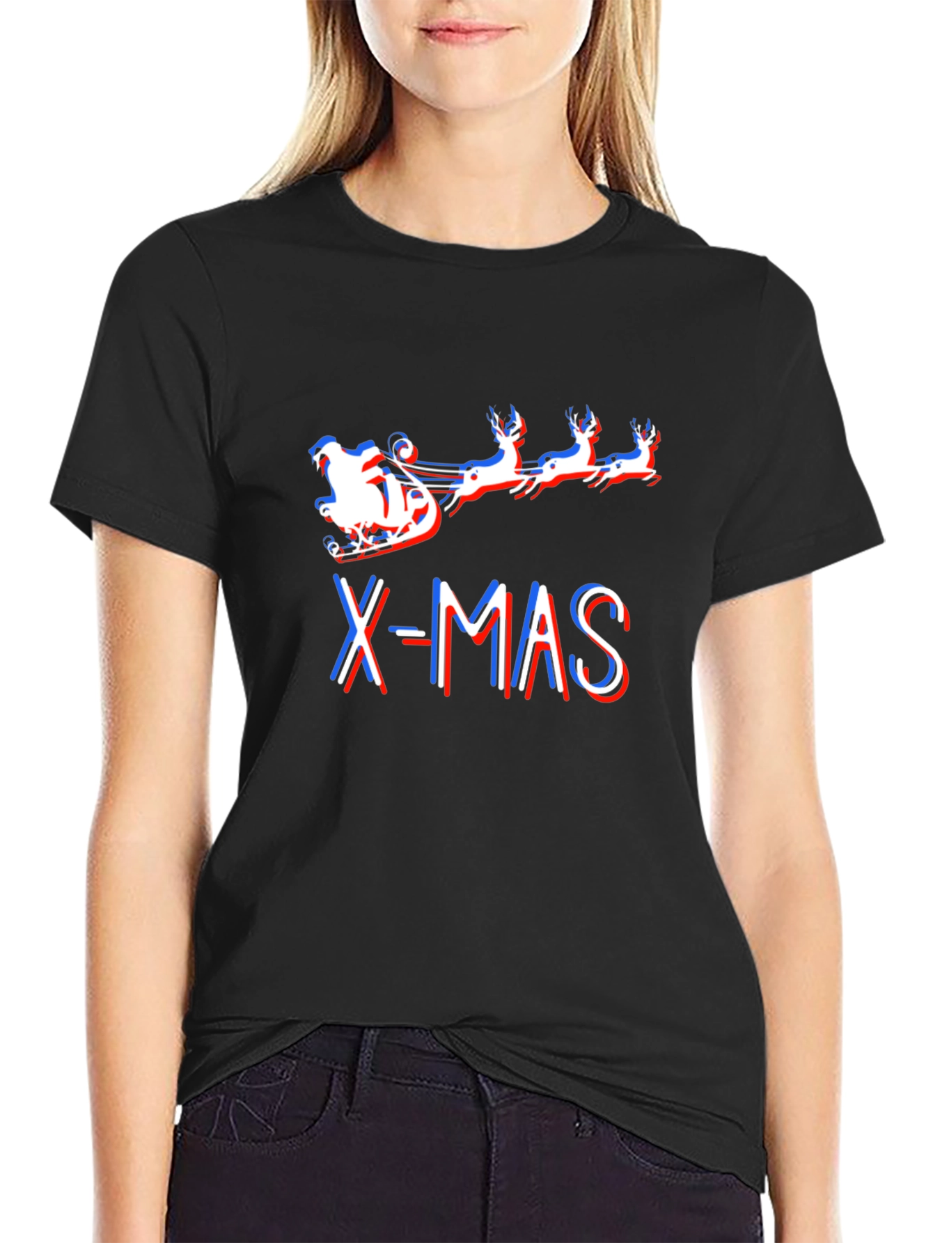 X-Mas Santa Sleigh Graphic T-Shirt