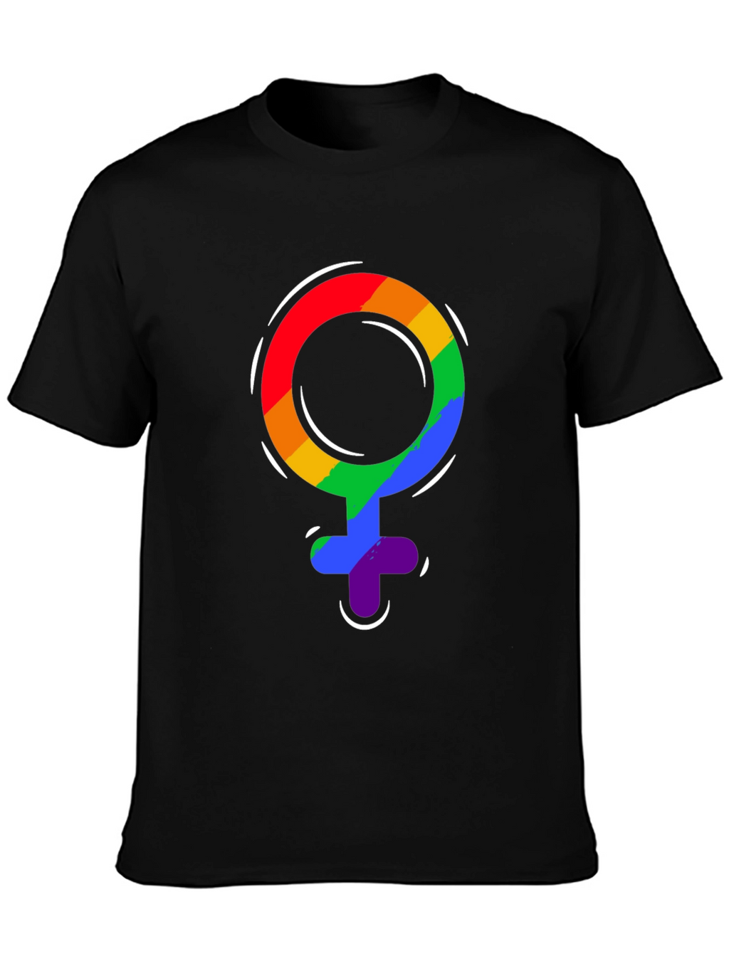 Pride Venus Symbol T-Shirt - LGBTQ+ Rainbow Design