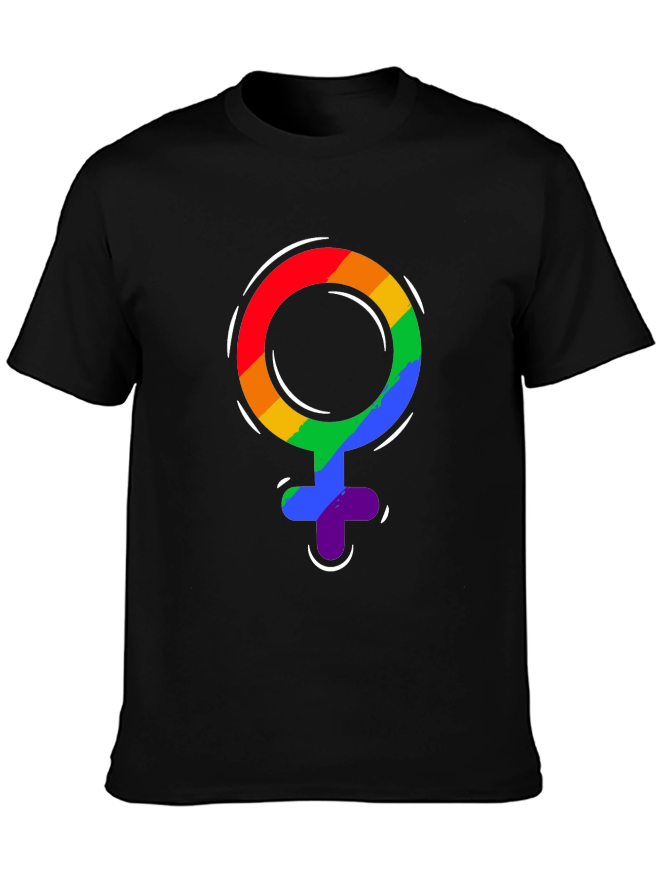 Pride Venus Symbol T-Shirt - LGBTQ+ Rainbow Design