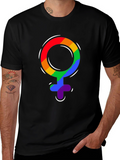 Pride Venus Symbol T-Shirt - LGBTQ+ Rainbow Design