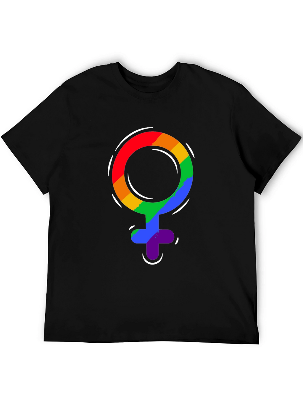 Pride Venus Symbol T-Shirt - LGBTQ+ Rainbow Design